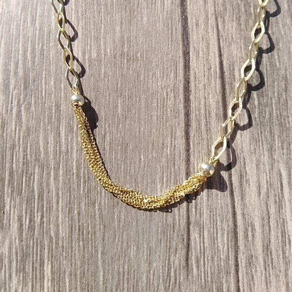 Sterling Silver necklace with 14k gold overlay - Picture 4 of 4